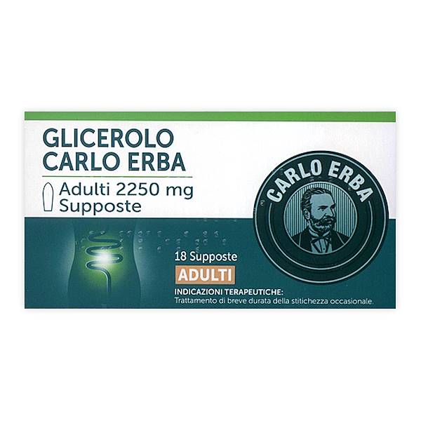 Glicerolo Carlo Erba Adulti 2250 mg Supposte